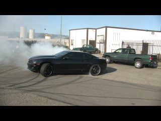 black camaro ss concept burnout