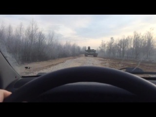 head-on collision with a tank